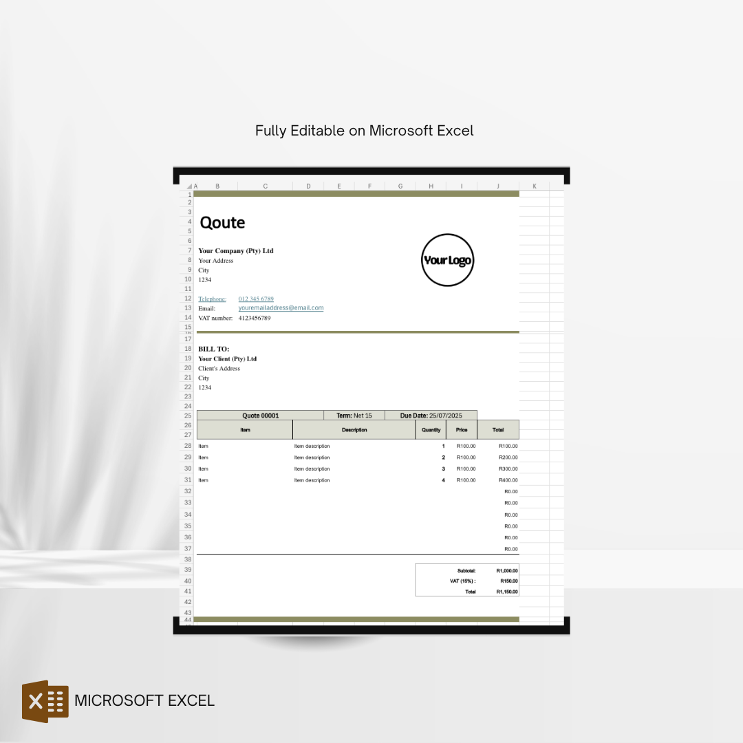 Digital Quote Template